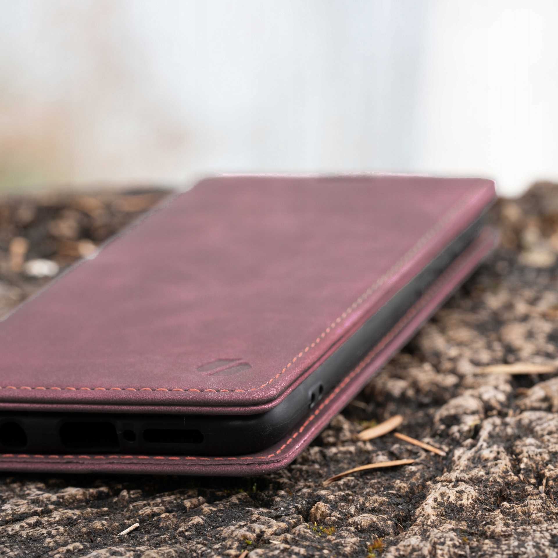 Husa cu clapeta SPACECASE Wallet pentru Xiaomi 17T Pro, Rosu