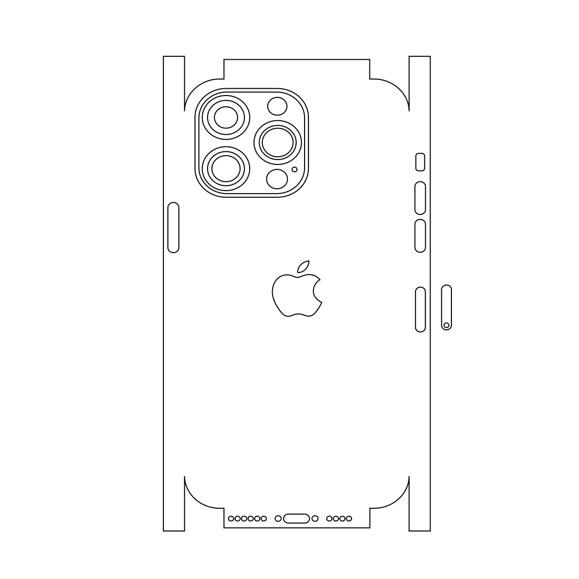 Folie iSkinz pentru Apple iPhone 15 Pro - Negru Mat, 360 Cut, Skin Adeziv Full Body Cover, Protectie Carcasa Spate si Laterale