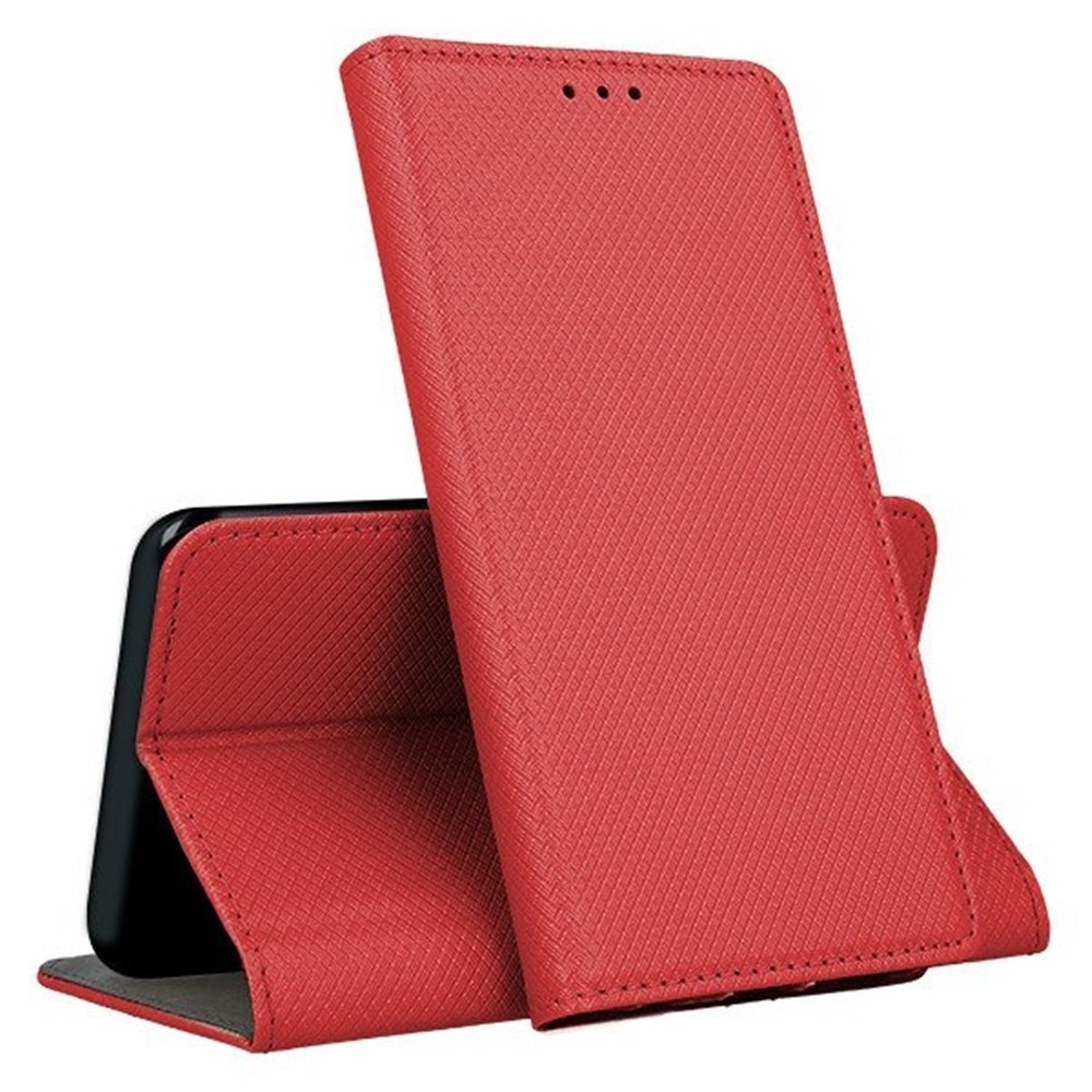 Husa telefon, compatibilăSamsung Galaxy A37 5G, tip carte, închidere magnetică, suport card bancar, roșu