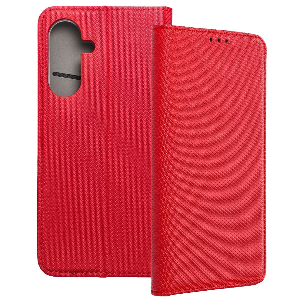 Husa telefon, compatibilăSamsung Galaxy A37 5G, tip carte, închidere magnetică, suport card bancar, roșu