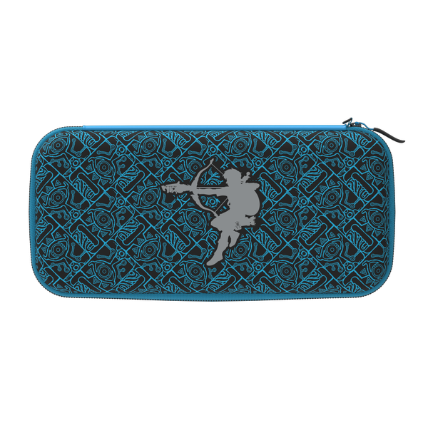 Husa calatorie PDP GLOW: Sheikah Shoot pentru Nintendo Switch/Lite/OLED (Albastru)