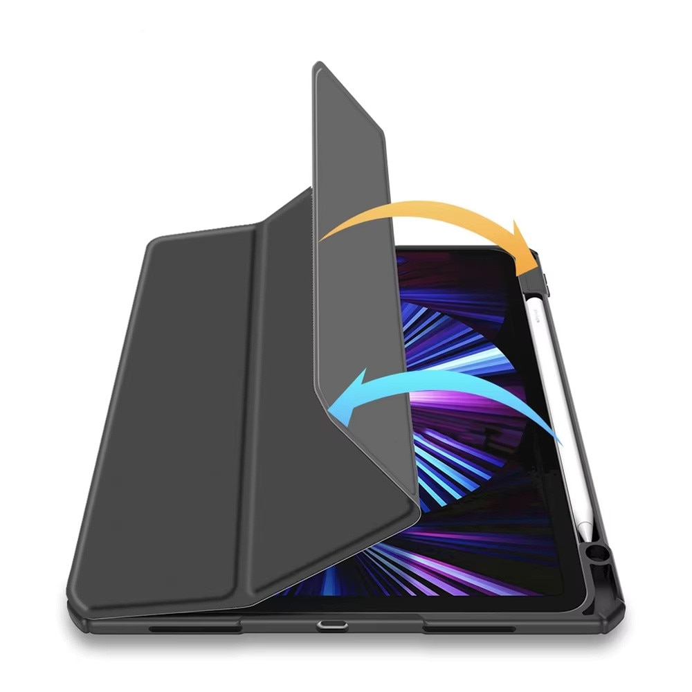 Etui Hard Crystal pentru iPad Air 13 Gen. 6 2024, roz, cu functie de suport, protectie 360