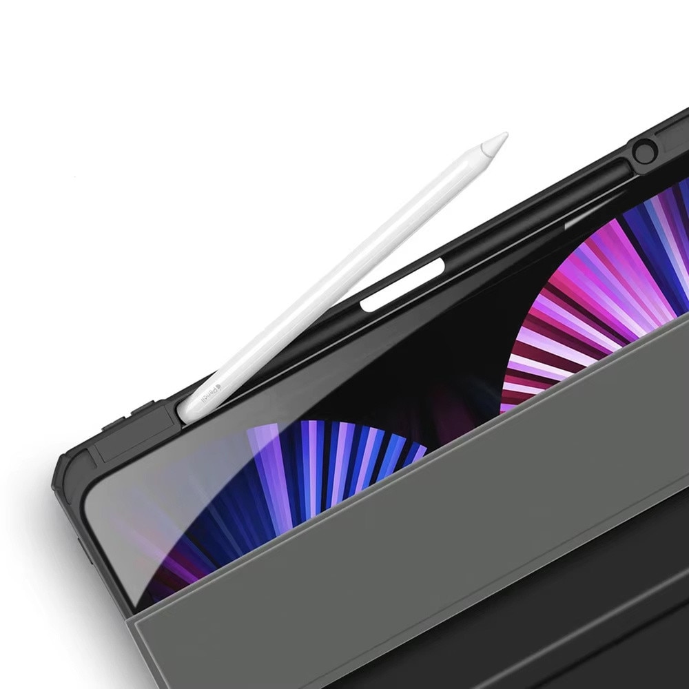 Etui Hard Crystal pentru iPad Air 13 Gen. 6 2024, roz, cu functie de suport, protectie 360