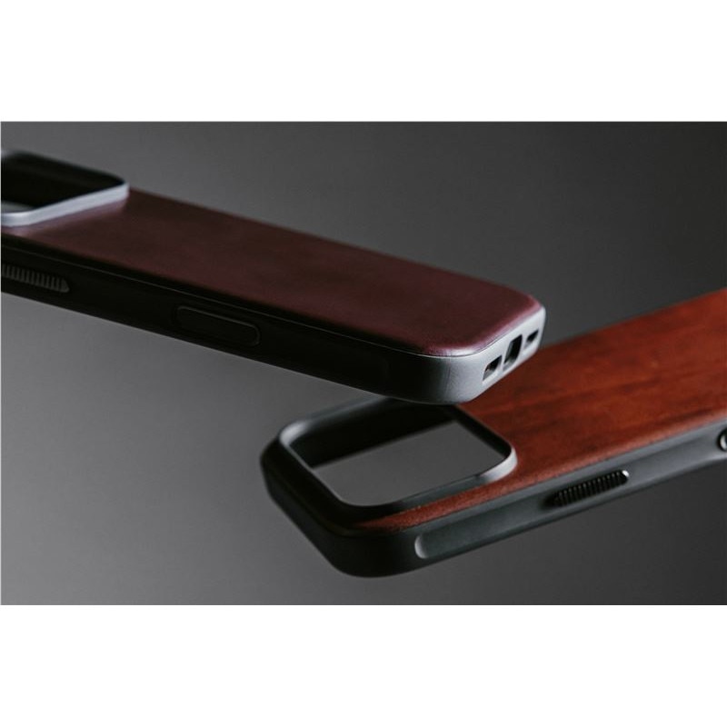 Husa din piele naturala Nomad Modern Leather Horween Rustic Brown compatibila cu iPhone 17 Pro Max, Maro