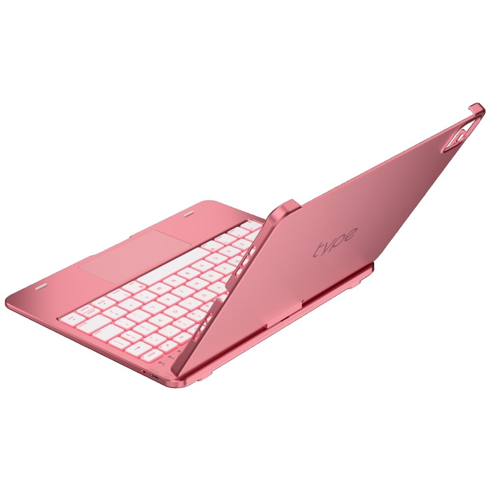 Husa cu tastatura Typecase Flexbook Touch compatibila cu iPad Pro 11 inch 2024 / 2025, 660mAh, IPX6, USB-C, Roz