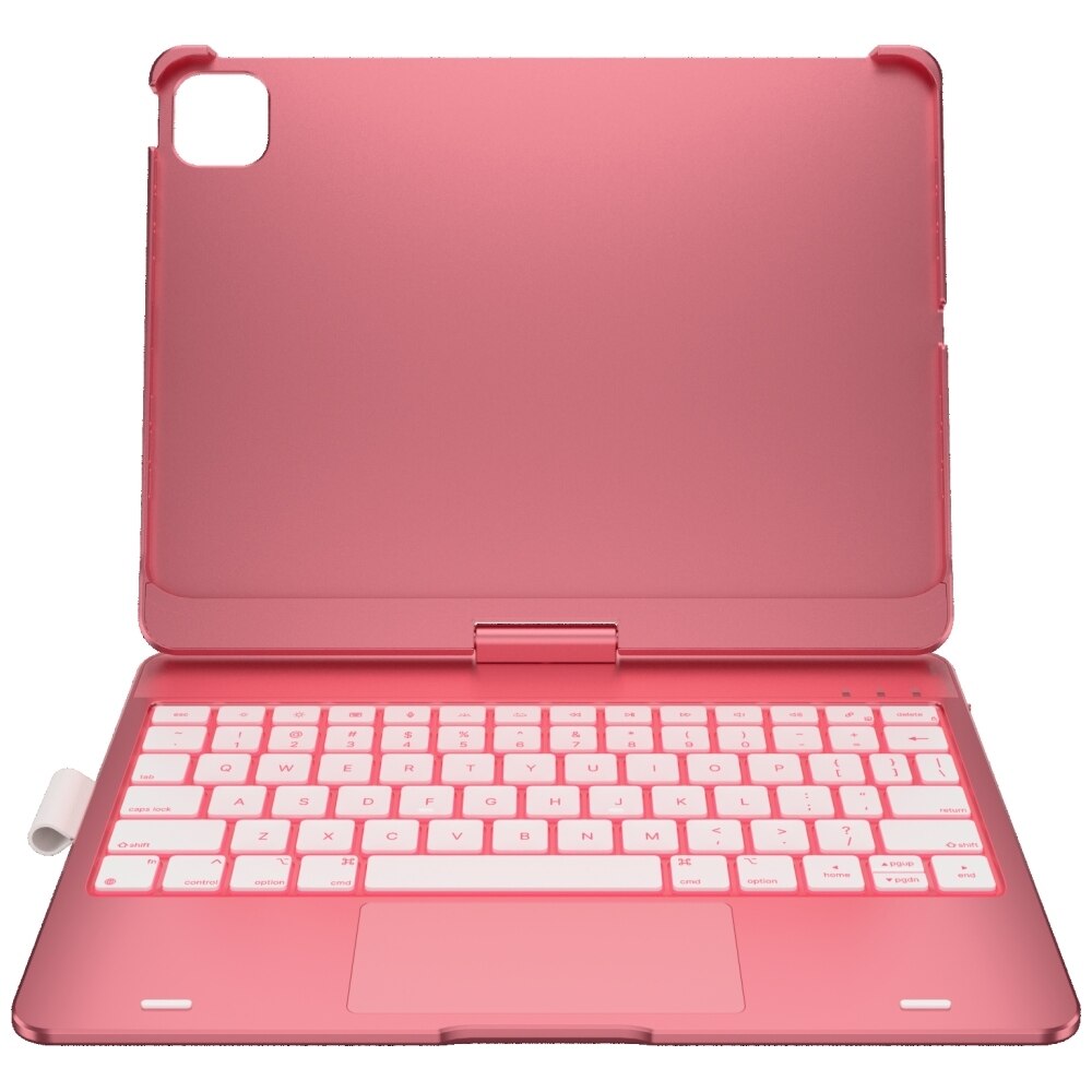 Husa cu tastatura Typecase Flexbook Touch compatibila cu iPad Pro 11 inch 2024 / 2025, 660mAh, IPX6, USB-C, Roz