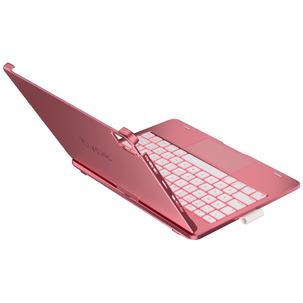 Husa cu tastatura Typecase Flexbook Touch compatibila cu iPad Pro 11 inch 2024 / 2025, 660mAh, IPX6, USB-C, Roz