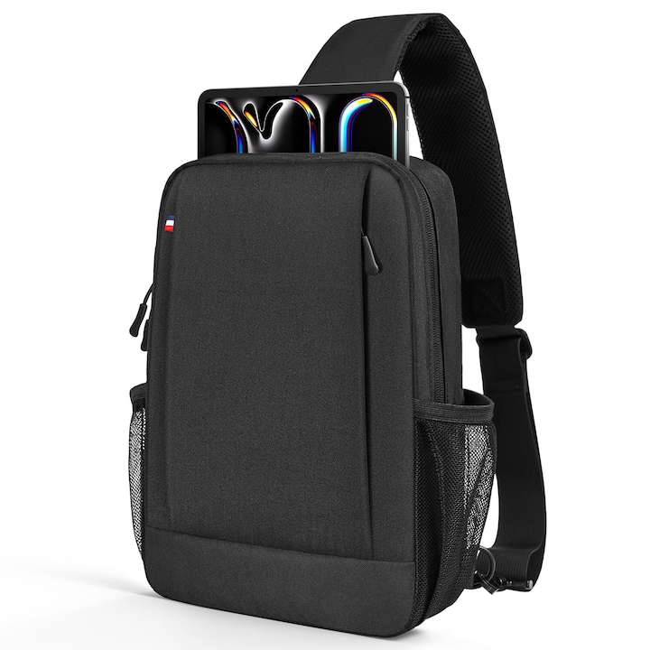 Geanta umar pentru tableta, 13 inch, compatibila cu iPad Pro si iPad Air, material rezistent la apa, curea ajustabila, 33.5x23.7x5.5cm