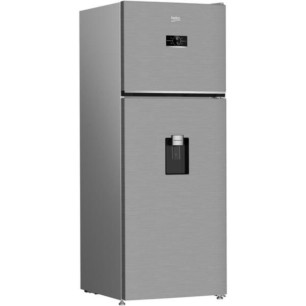 Frigider cu doua usi Beko B5RDNE504LDXB, 477 l, No Frost, Dozator apa, HarvestFresh, Everfresh+, AeroFlow, Display, Compartiment 0°C, Clasa E, H 185 cm (Argintiu)