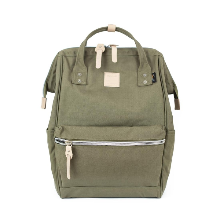 Rucsac dama, Himawari, Nailon, Verde masliniu, 28x15x43 cm
