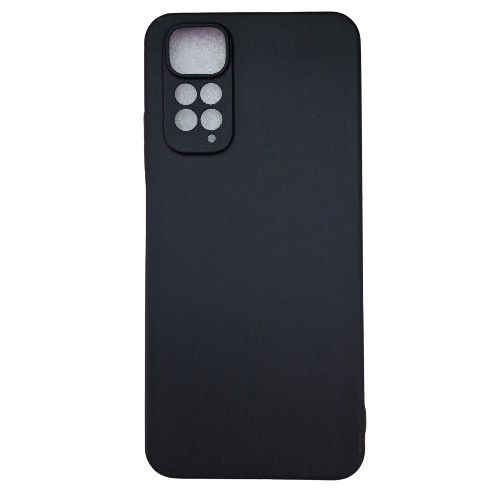 Husa silicon compatibila cu Xiaomi Redmi Note 11/Note 11s cu protectie camera, Negru mat, TELGORBCS
