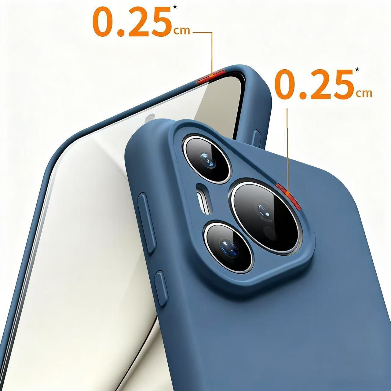 Husa pentruHuawei Pura 70, silicon lichid, Calitate Premium, Interior din Microfibra, Protectie Sporita, Antisoc, Albastru inchis
