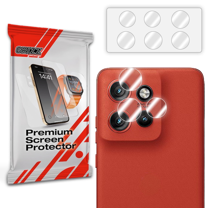 Set 2 folii sticla hibrid camera foto GrizzGlass HybridGlass compatibila cu Motorola Edge 60 Neo, Transparent