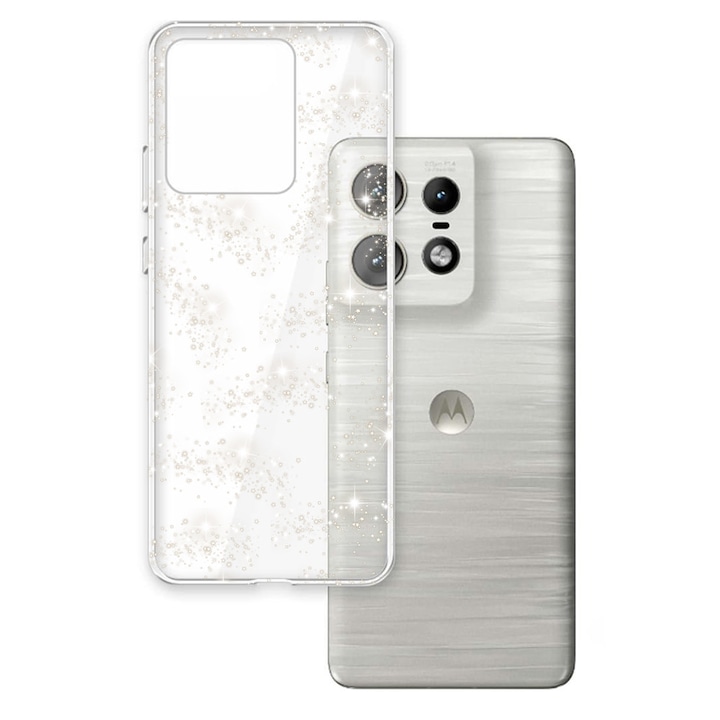 BestCase® Husa pentru Motorola Edge 60 Fusion / Edge 60, Shine Glitter, Transparent