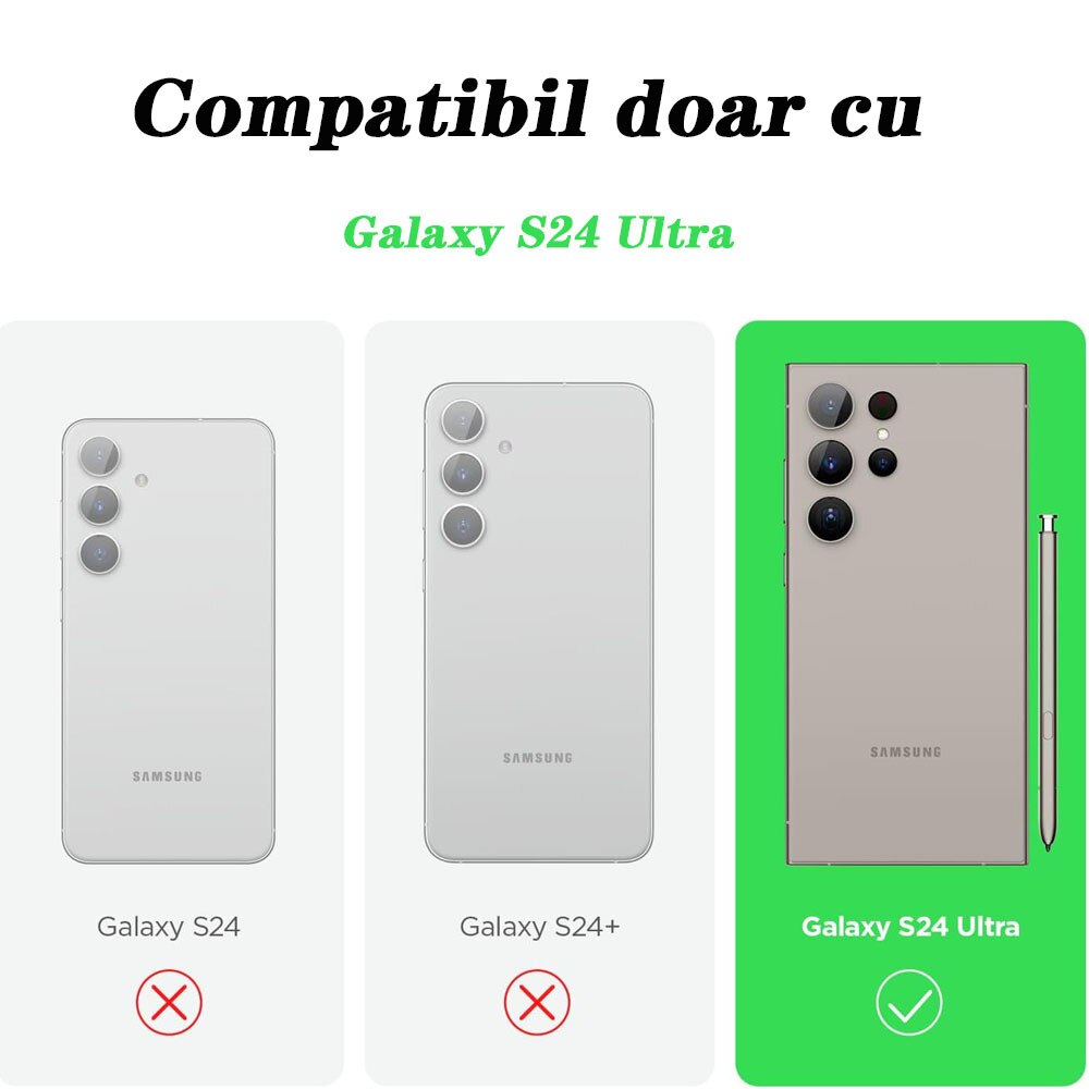 Husa de protectie, GUIXUAN, TPU, Compatibil cu Samsung Galaxy S24 Ultra, slot, Transparent