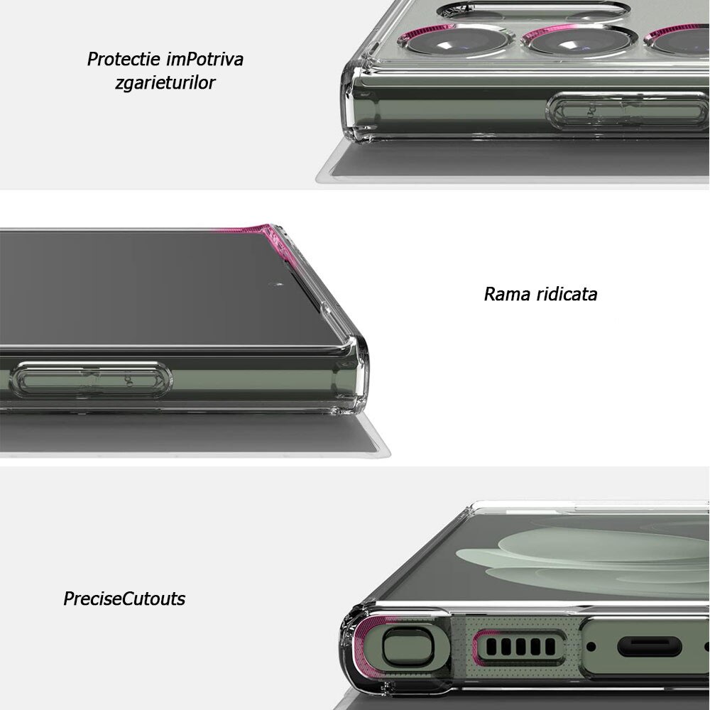 Husa de protectie, GUIXUAN, TPU, Compatibil cu Samsung Galaxy S24 Ultra, slot, Transparent