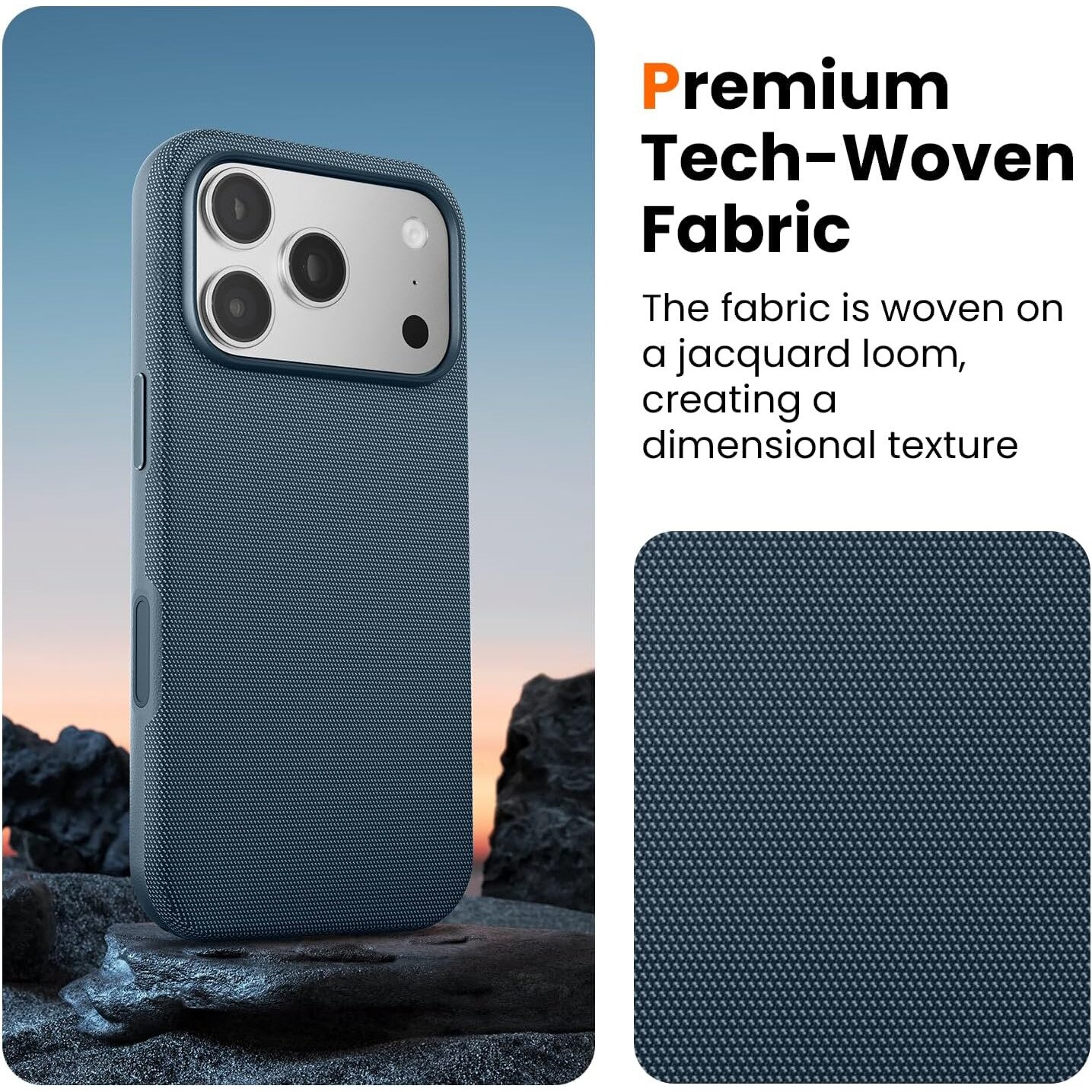 Husa de protectie Apple TechWoven Case cu MagSafe pentru compatible with iPhone 17 Pro Max, Blue
