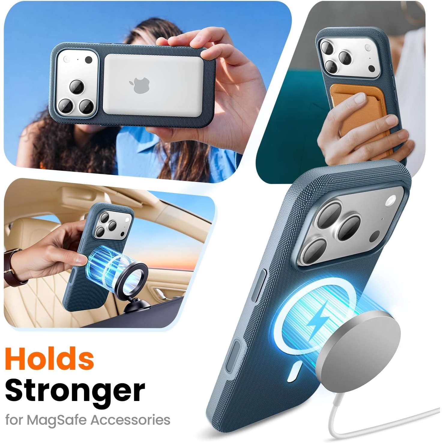Husa de protectie Apple TechWoven Case cu MagSafe pentru compatible with iPhone 17 Pro Max, Blue