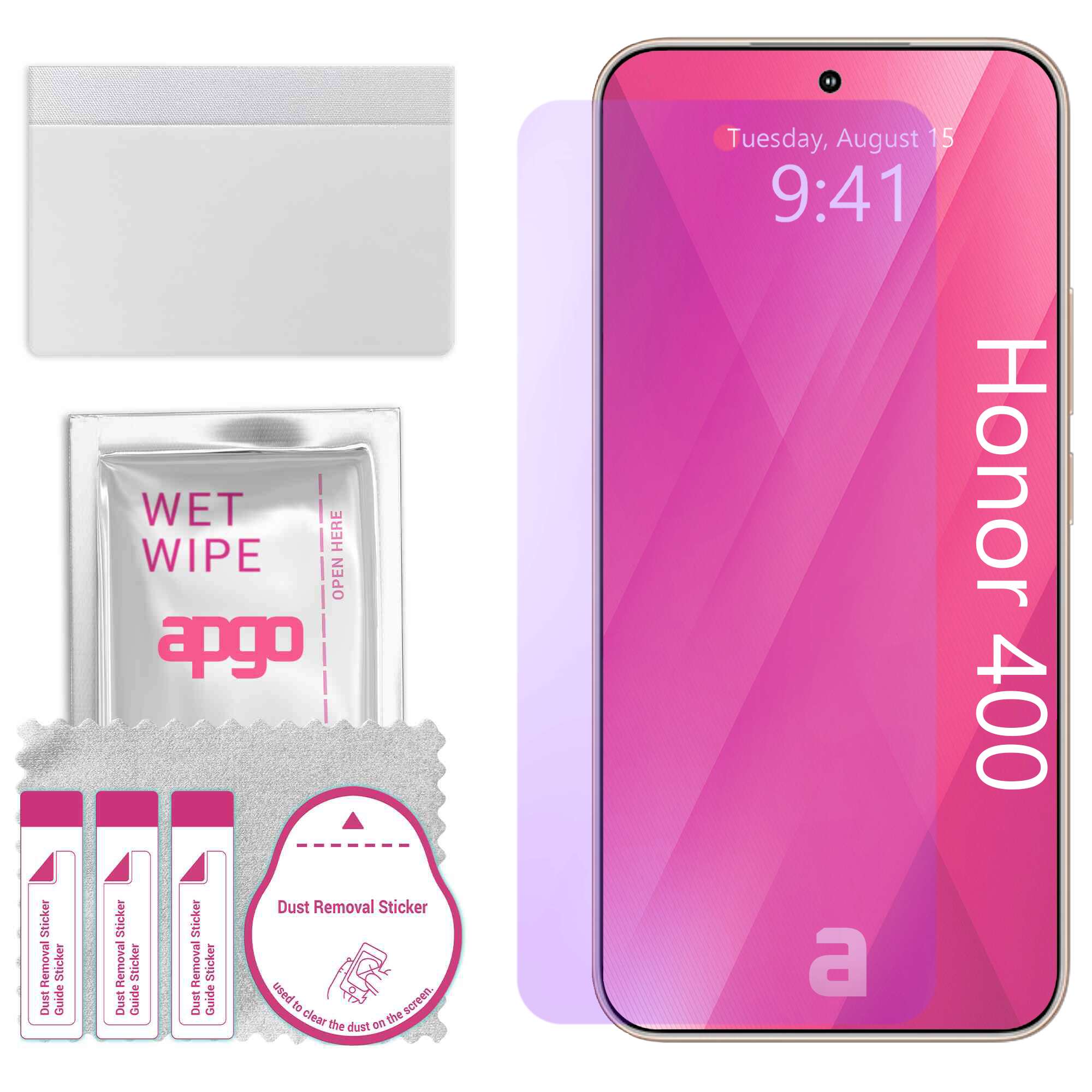 Sticla de protectie ANTI-BLUE apgo pentru Honor 400 – sticla hibrida, securizata pentru display, lucioasa, pro flexible Hybrid Glass, 9H, full glue