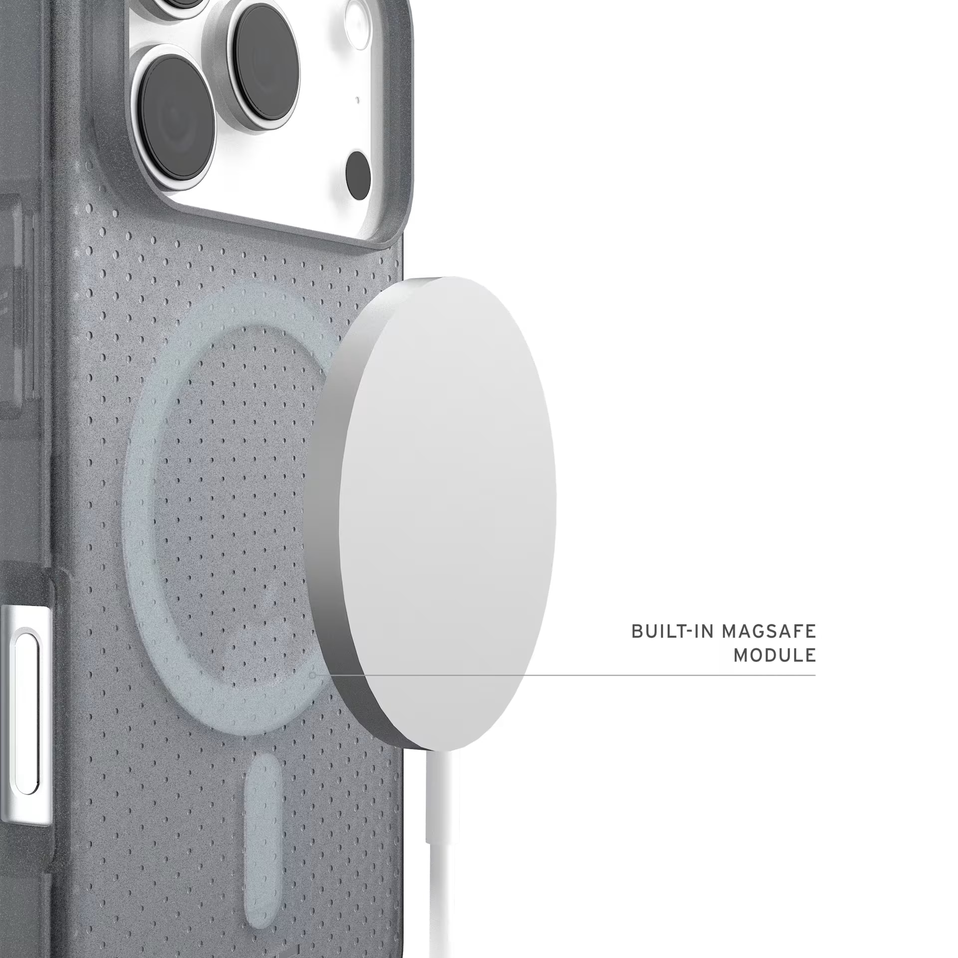Husa de protectie UAG Dot Magsafe pentru iPhone 17 Pro, Ash