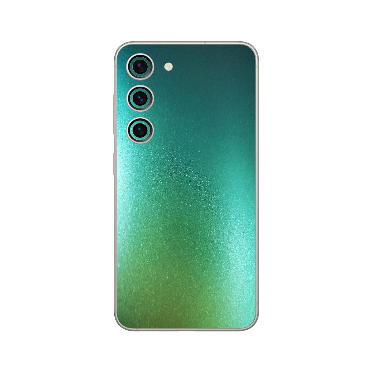 Folie Protectie iSkinz pentru Samsung Galaxy S23+ Plus 5G - Color Shift Aquamarine Simple Cut, Skin Adeziv, Cover pentru Carcasa Spate
