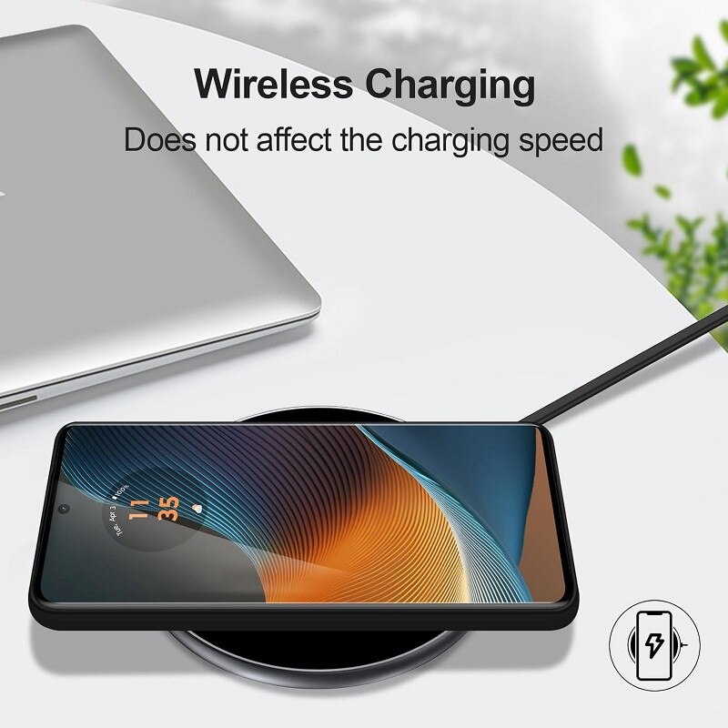 Carcasa compatibil cu Motorola Moto Edge 50 Fusion, silicon, ultra subtire, rezistenta la socuri, negru