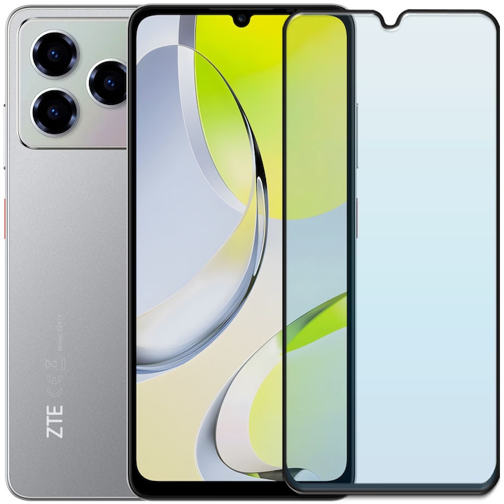 Folie din sticla securizata pentru ZTE Blade A76 (4G), HAMSTERBOX Glass Shield, Protectie completa ecran, Full face, Aplicare rapida, Case Friendly, Transparenta