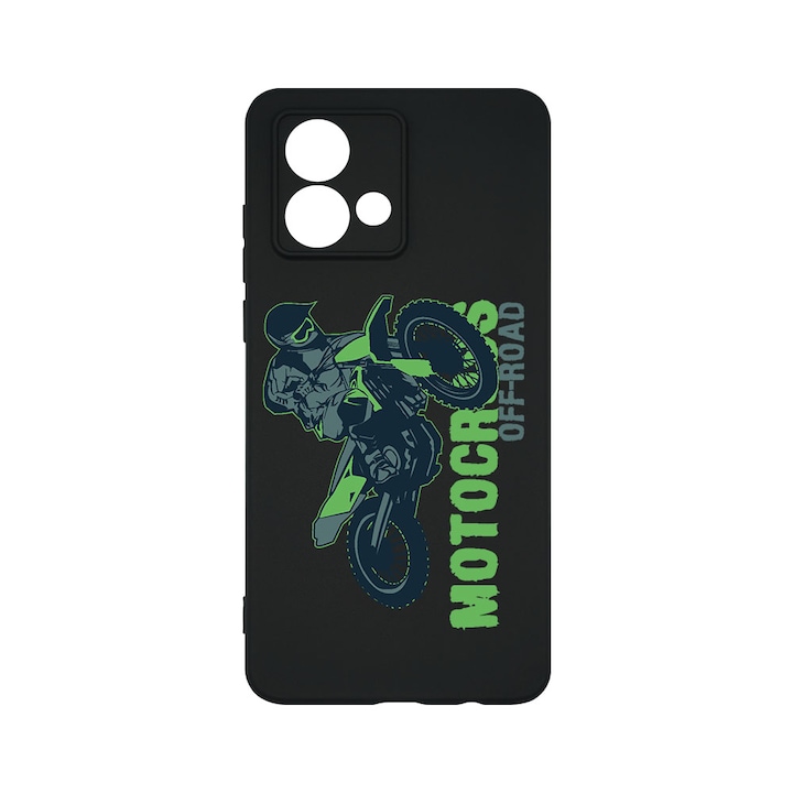 Husa BestCase® Slim SIlicon 0.8MM, Compatibila Cu Motorola Edge 40 Neo, Motocross, Protectie Camera, Rezistenta la uzura, c-B 819