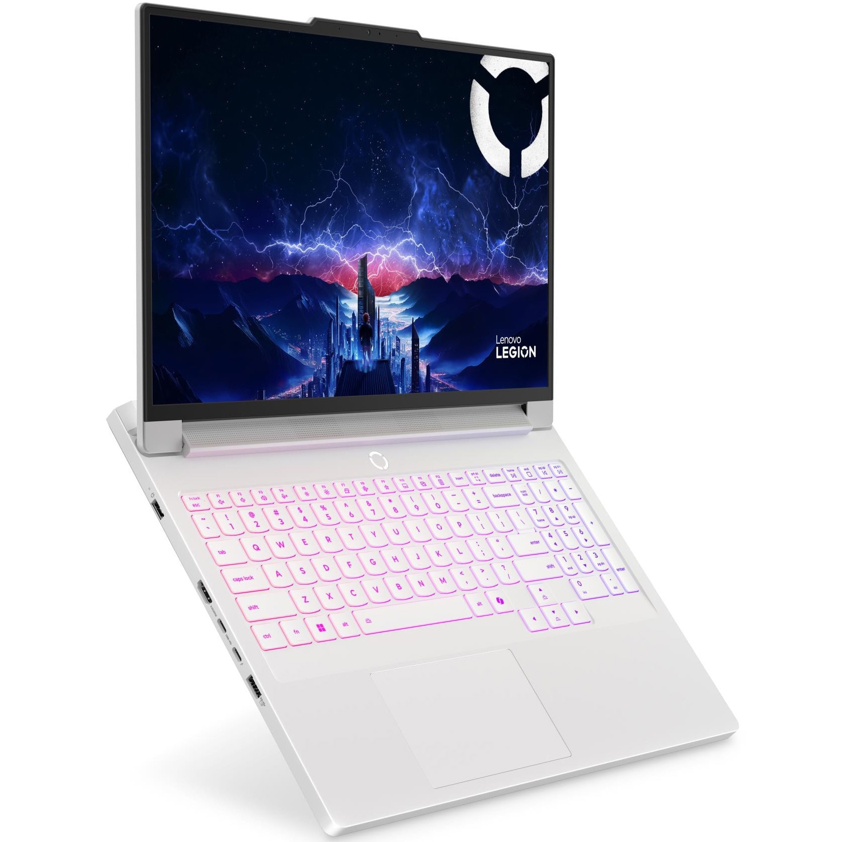Laptop Gaming Lenovo Legion Pro 7 16IAX10H cu procesor Intel Core™ Ultra 7 255HX pana la 5.2GHz, 16" WQXGA, OLED, 240Hz, 32GB DDR5, 1TB SSD, NVIDIA GeForce RTX™ 5070 Ti 12GB GDDR7, No OS, Glacier White, 3Y on-site Premium Care