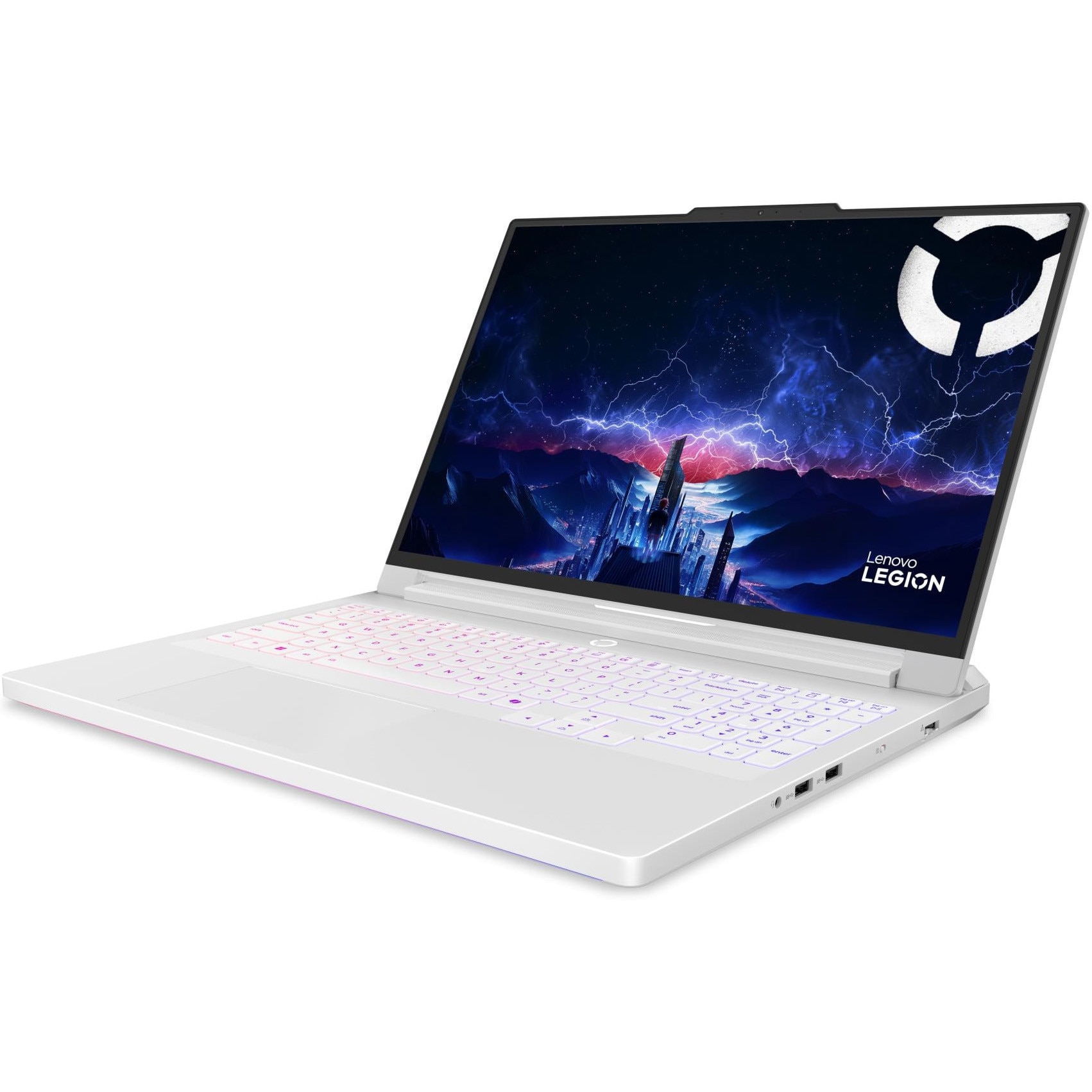 Laptop Gaming Lenovo Legion Pro 7 16IAX10H cu procesor Intel Core™ Ultra 7 255HX pana la 5.2GHz, 16" WQXGA, OLED, 240Hz, 32GB DDR5, 1TB SSD, NVIDIA GeForce RTX™ 5070 Ti 12GB GDDR7, No OS, Glacier White, 3Y on-site Premium Care