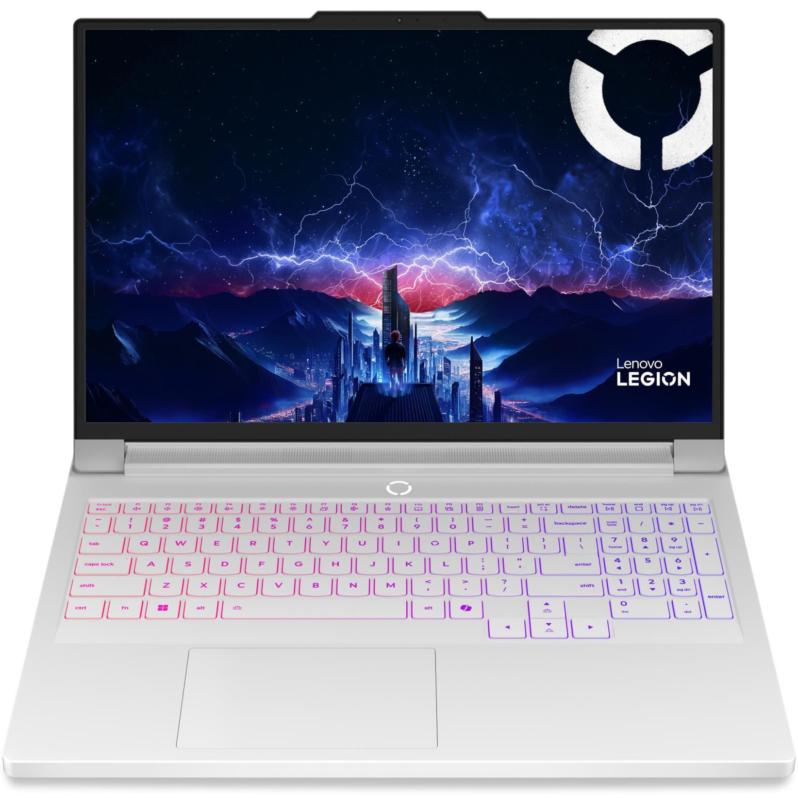 Laptop Gaming Lenovo Legion Pro 7 16IAX10H cu procesor Intel Core™ Ultra 7 255HX pana la 5.2GHz, 16" WQXGA, OLED, 240Hz, 32GB DDR5, 1TB SSD, NVIDIA GeForce RTX™ 5070 Ti 12GB GDDR7, No OS, Glacier White, 3Y on-site Premium Care