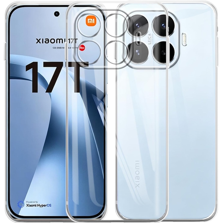 Husa pentru Xiaomi 17T, Anti-Shock 1.5mm, cu protectie lentile, transparenta