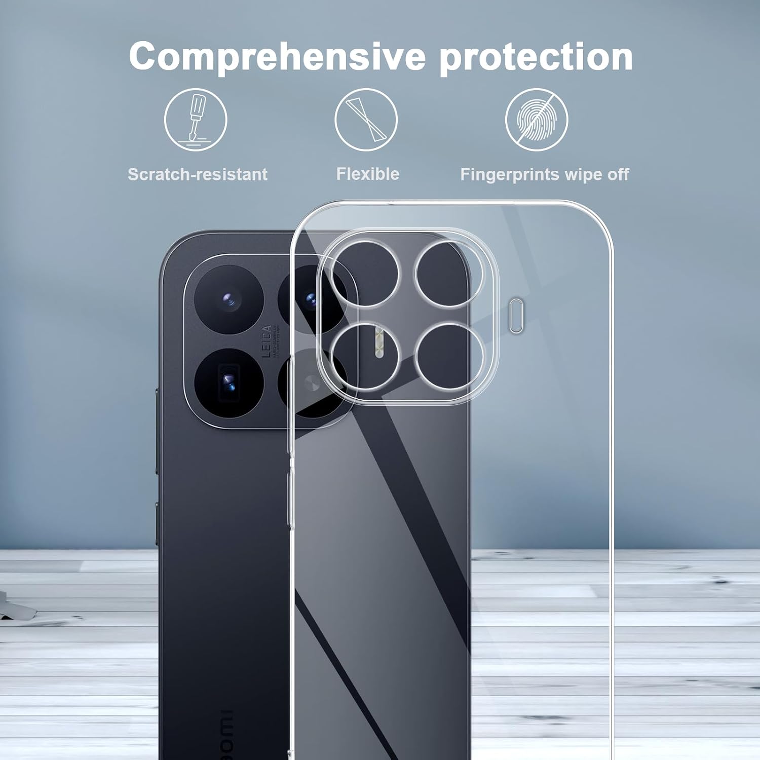 Husa pentru Xiaomi 17T, Anti-Shock 1.5mm, cu protectie lentile, transparenta