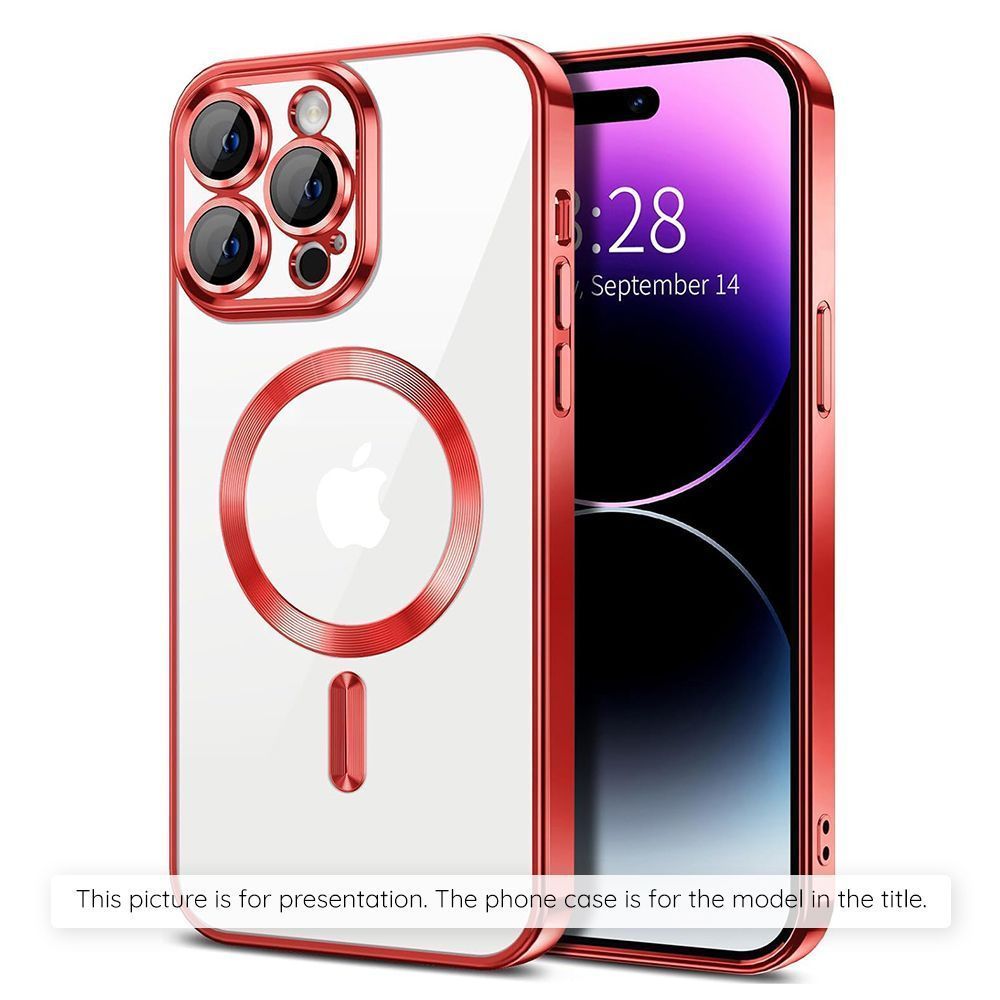 Husa telefon Techsuit Luxury Crystal MagSafe rosu compatibila cu Xiaomi Redmi Note 15 Pro+ 5G Poco M8 Pro 5G