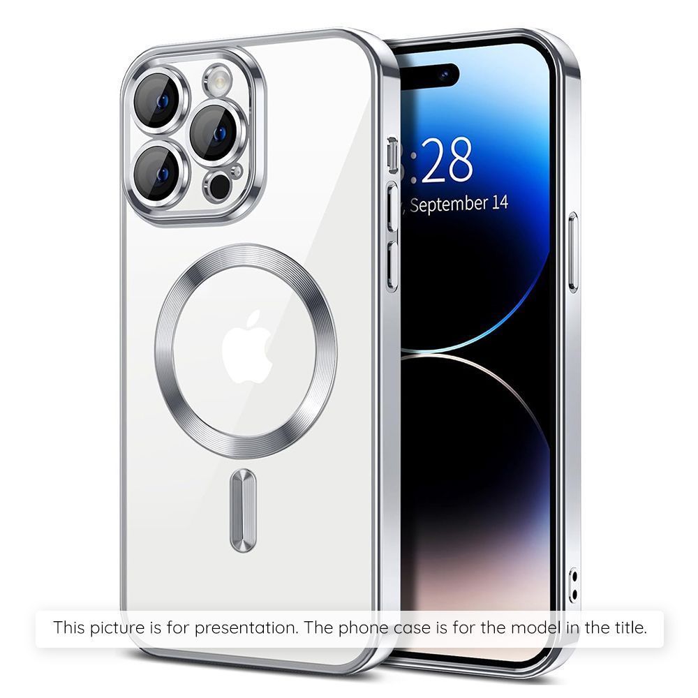 Husa telefon Techsuit Luxury Crystal MagSafe argintiu compatibila cu Xiaomi Redmi Note 15 Pro+ 5G Poco M8 Pro 5G