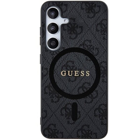 Husa de protectie Guess 4G PU Leather MagSafe Colorated Ring and Classic Logo pentru Samsung Galaxy S24, Negru