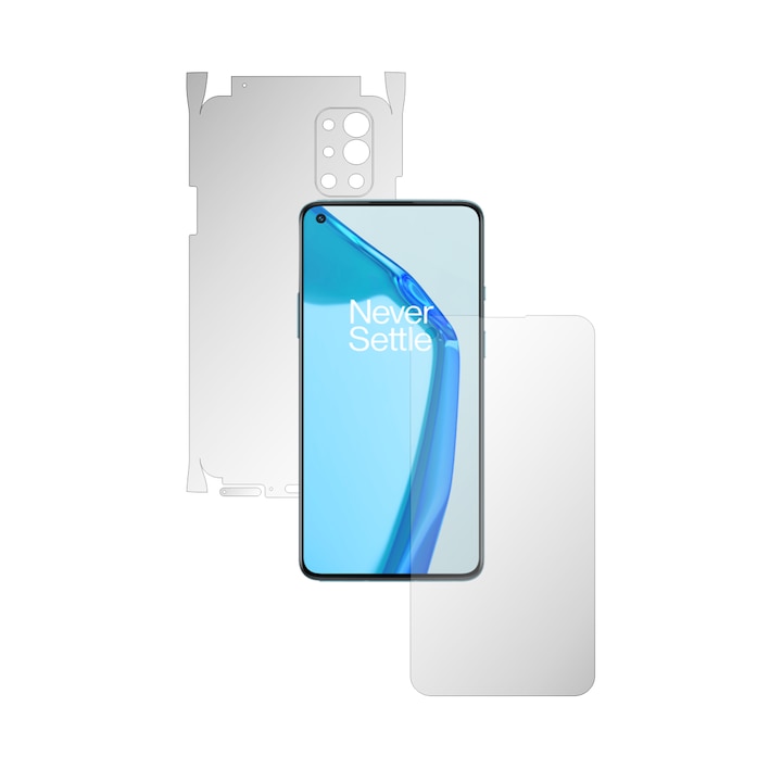 Folie Full Body iSkinz pentru OnePlus 9R 5G - Invisible Skinz HD, 360 Cut, Protectie Siliconica Ultra-Clear pentru Ecran, Carcasa Spate si Laterale, Skin Adeziv Transparent