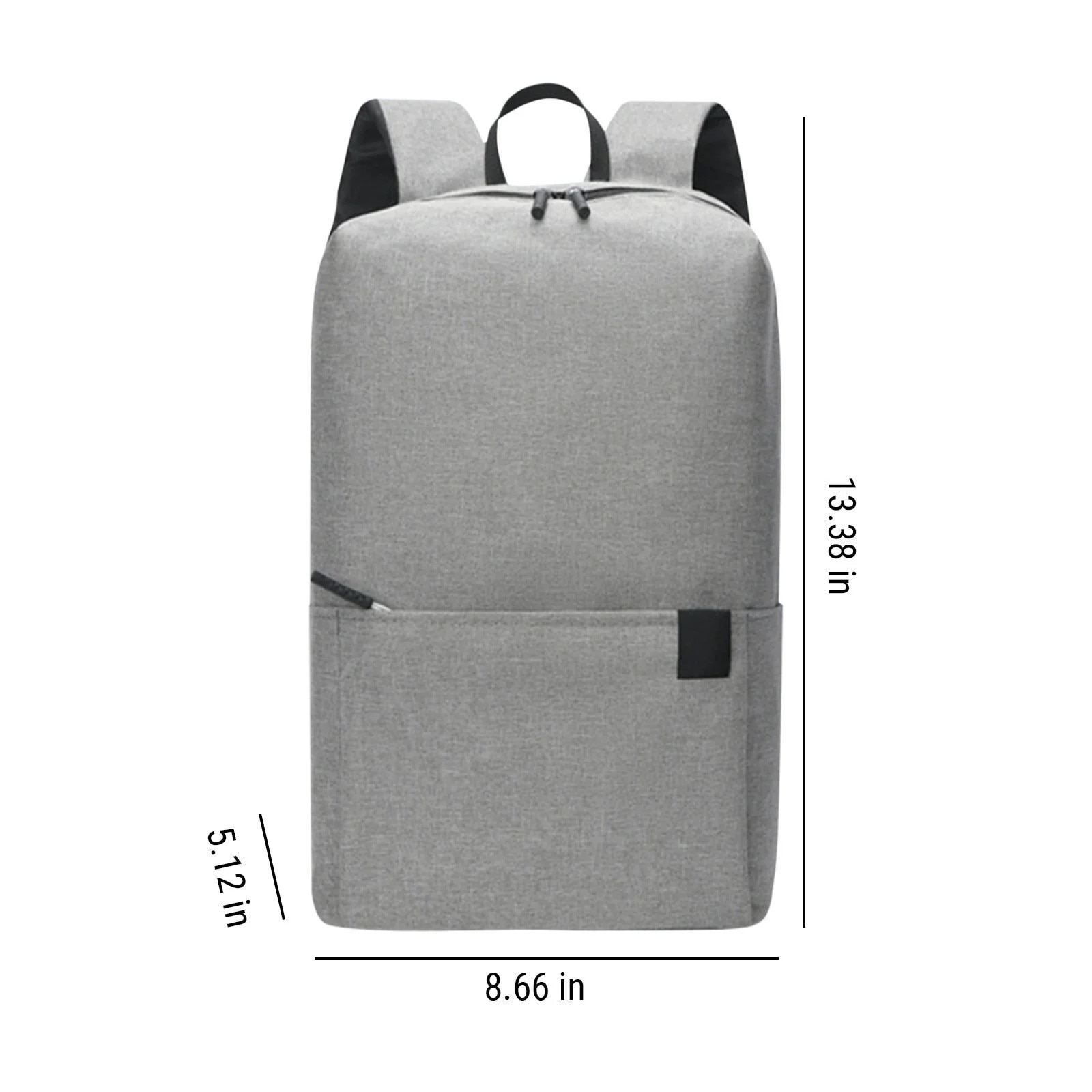 Rucsac laptop 13", rezistent, gri, 34x22x12cm, unisex, cu port USB si portofel inclus