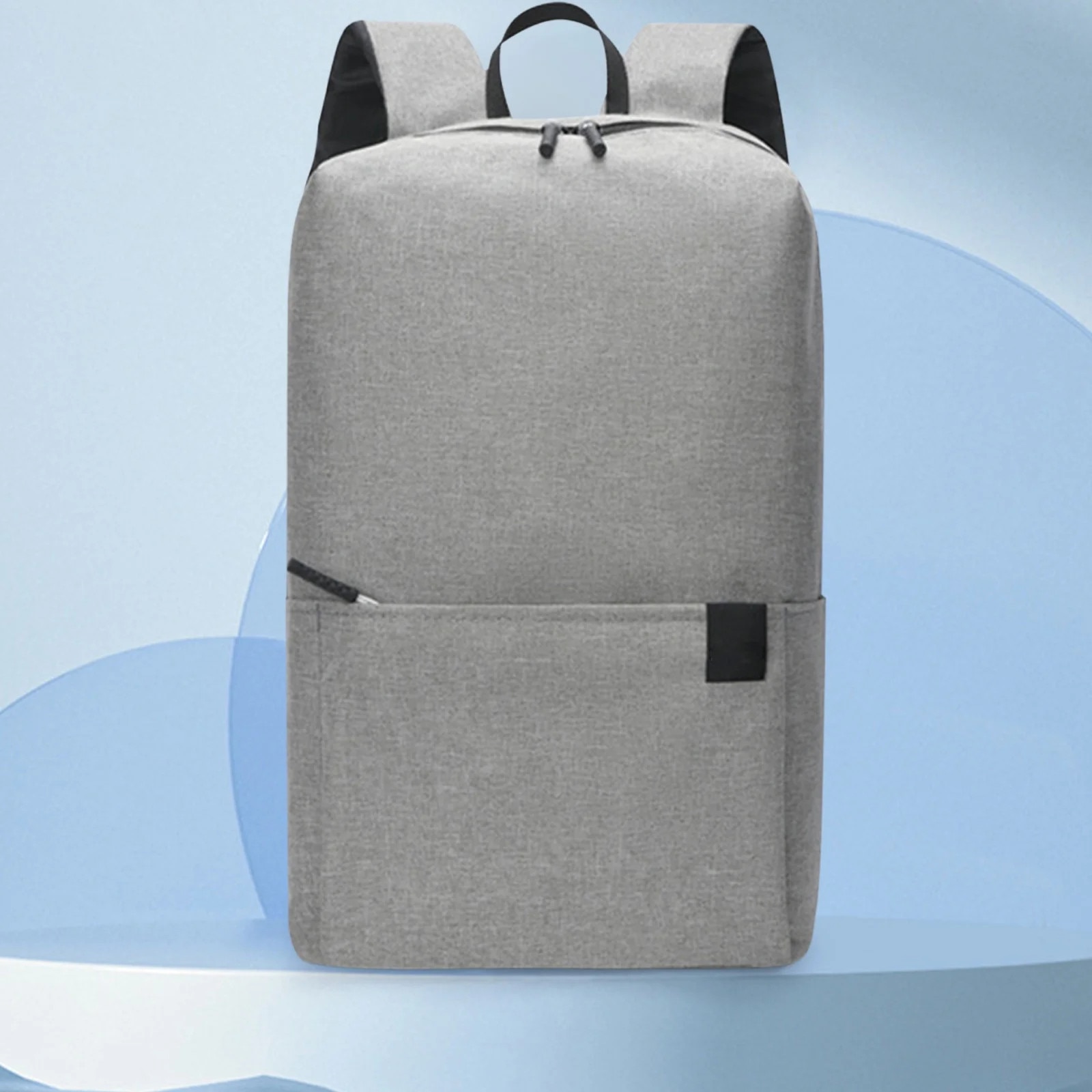 Rucsac laptop 13", rezistent, gri, 34x22x12cm, unisex, cu port USB si portofel inclus