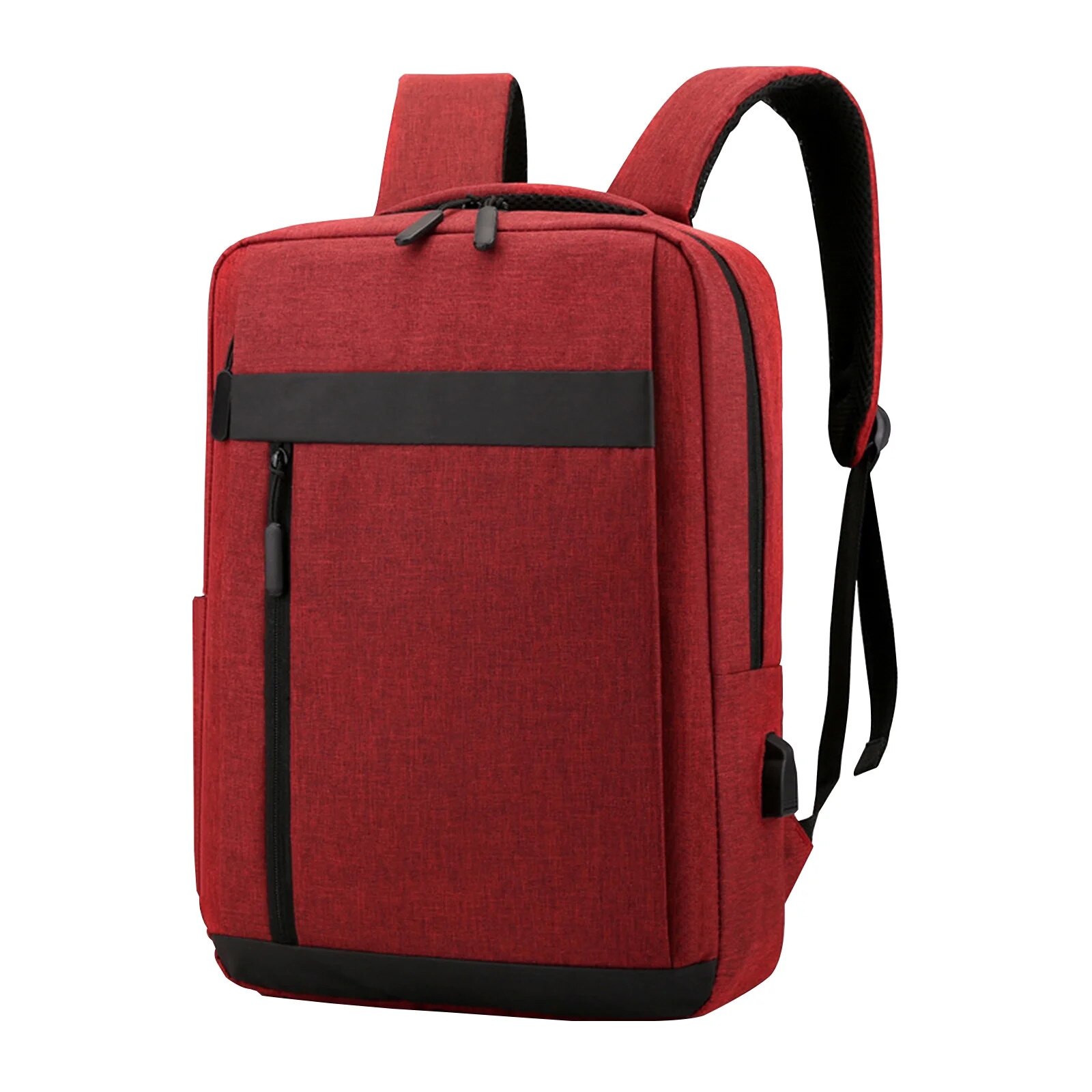 Rucsac business, 15.6 inch, USB, rosu, 40x30x11cm