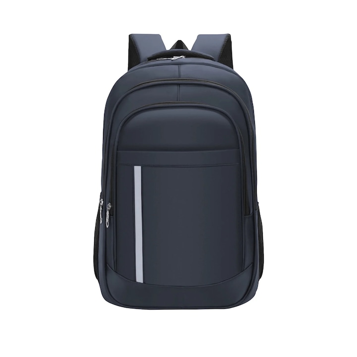 Rucsac laptop unisex 15.6 inch, Oxford, albastru inchis, 52x35x15cm