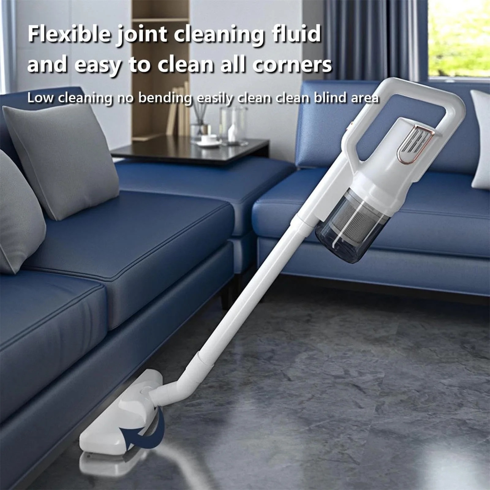 Aspirator portabil fara fir 20000Pa, putere mare de aspiratie, alb