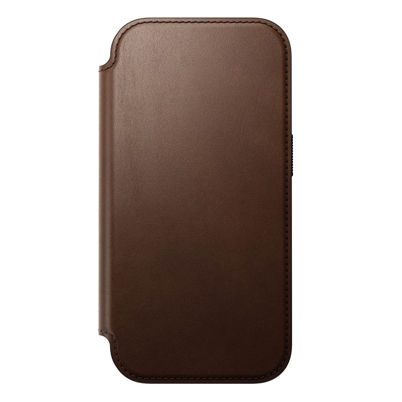 Husa din piele Nomad Modern Leather Folio cu Card Slot compatibila cu iPhone 17 Pro, Maro