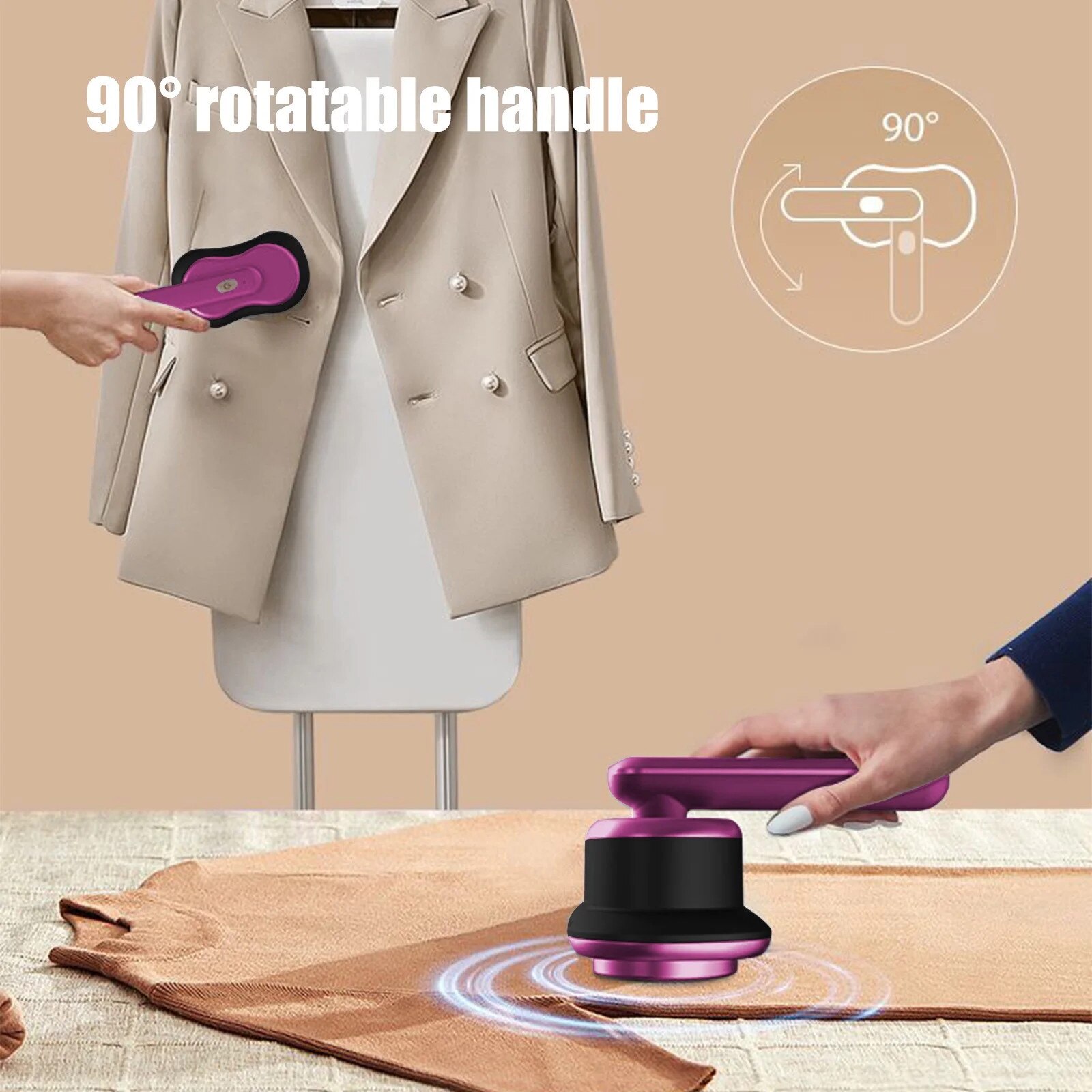 Aparat de indepartat scame si par, 12 lame, lumina albastra, violet, 21x15x10.5cm