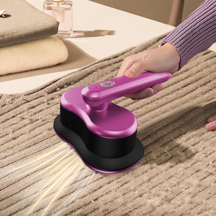 Aparat de indepartat scame si par, 12 lame, lumina albastra, violet, 21x15x10.5cm
