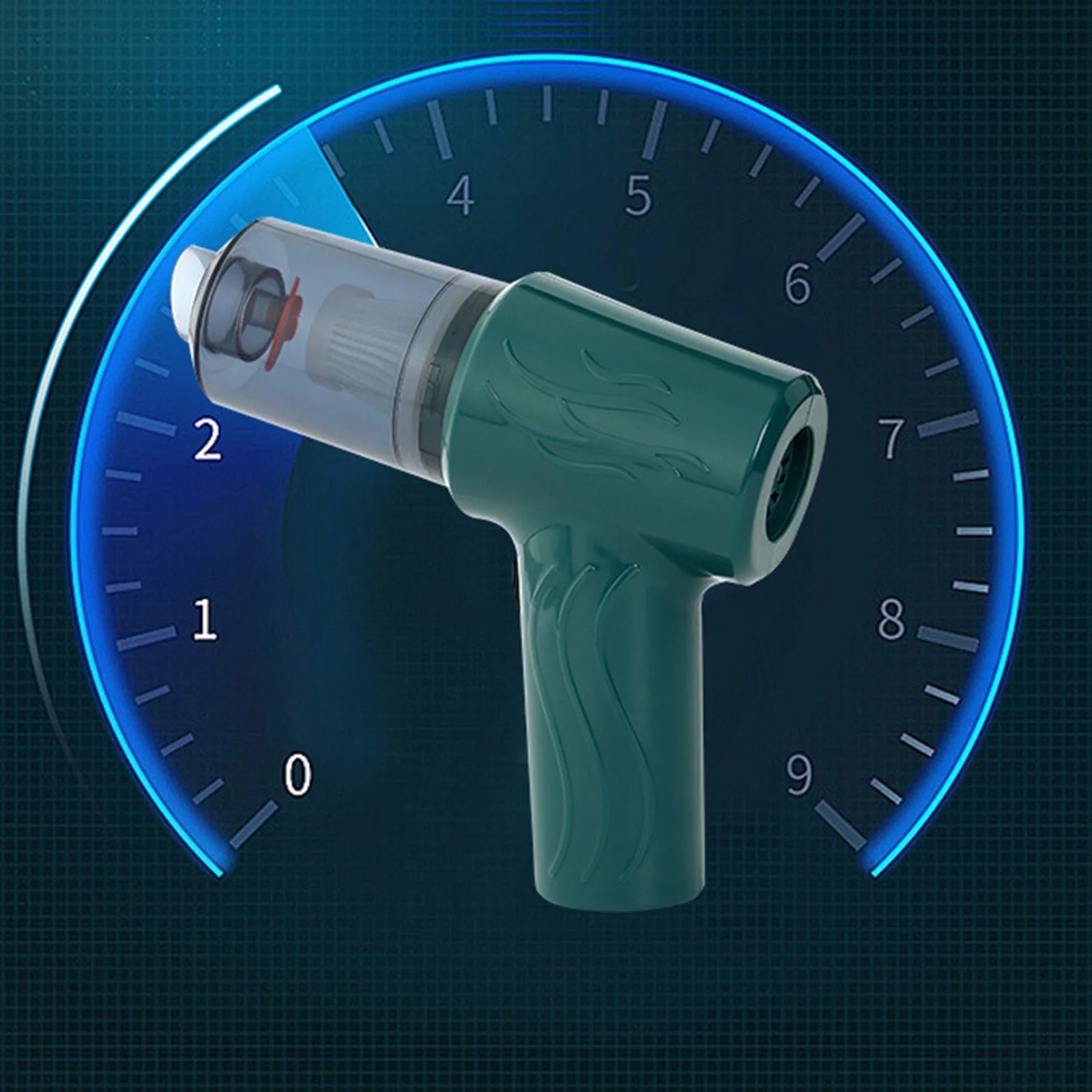Aspirator portabil OEM, 100W, 2000mAh, verde, 21.5x16x6.7cm