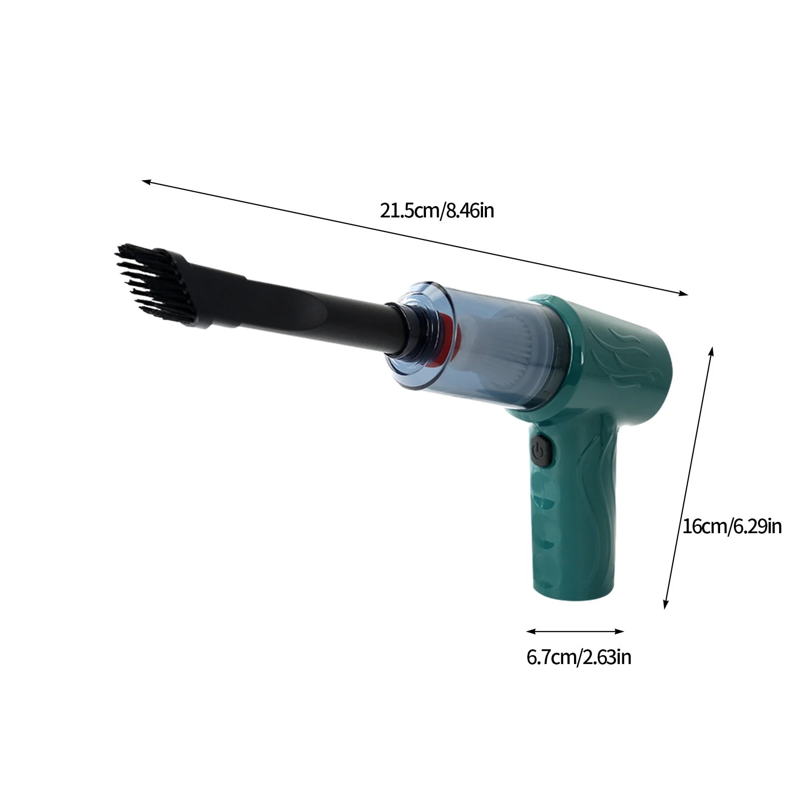 Aspirator portabil OEM, 100W, 2000mAh, verde, 21.5x16x6.7cm