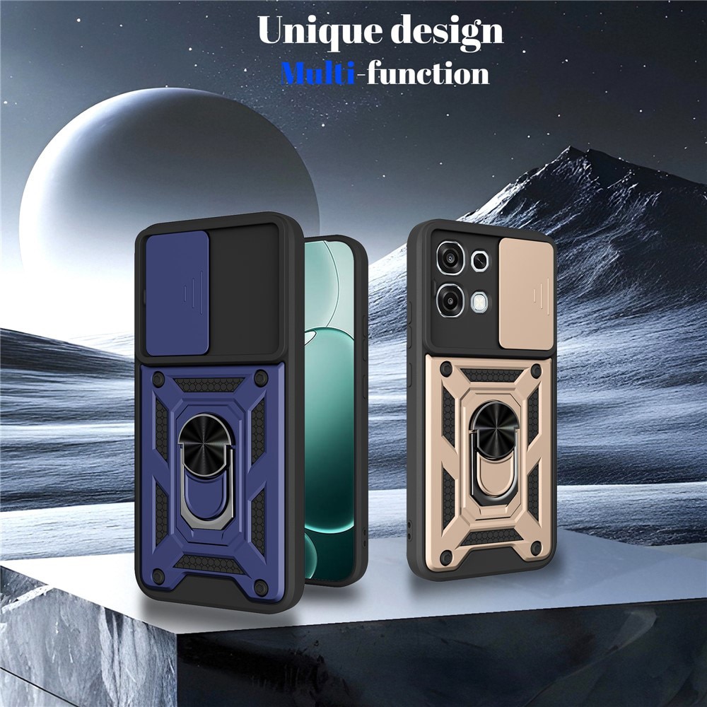 Husa pentru Oppo A6 Pro 4G / A6 Pro 5G, SKYDDAR INNOVATION, CamShield, Inel magnetic, set cu sticker, Negru
