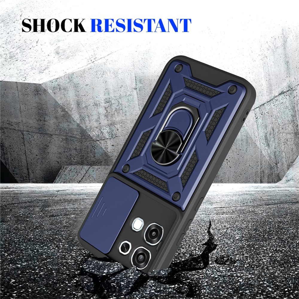 Husa pentru Oppo A6 Pro 4G / A6 Pro 5G, SKYDDAR INNOVATION, CamShield, Inel magnetic, set cu sticker, Negru