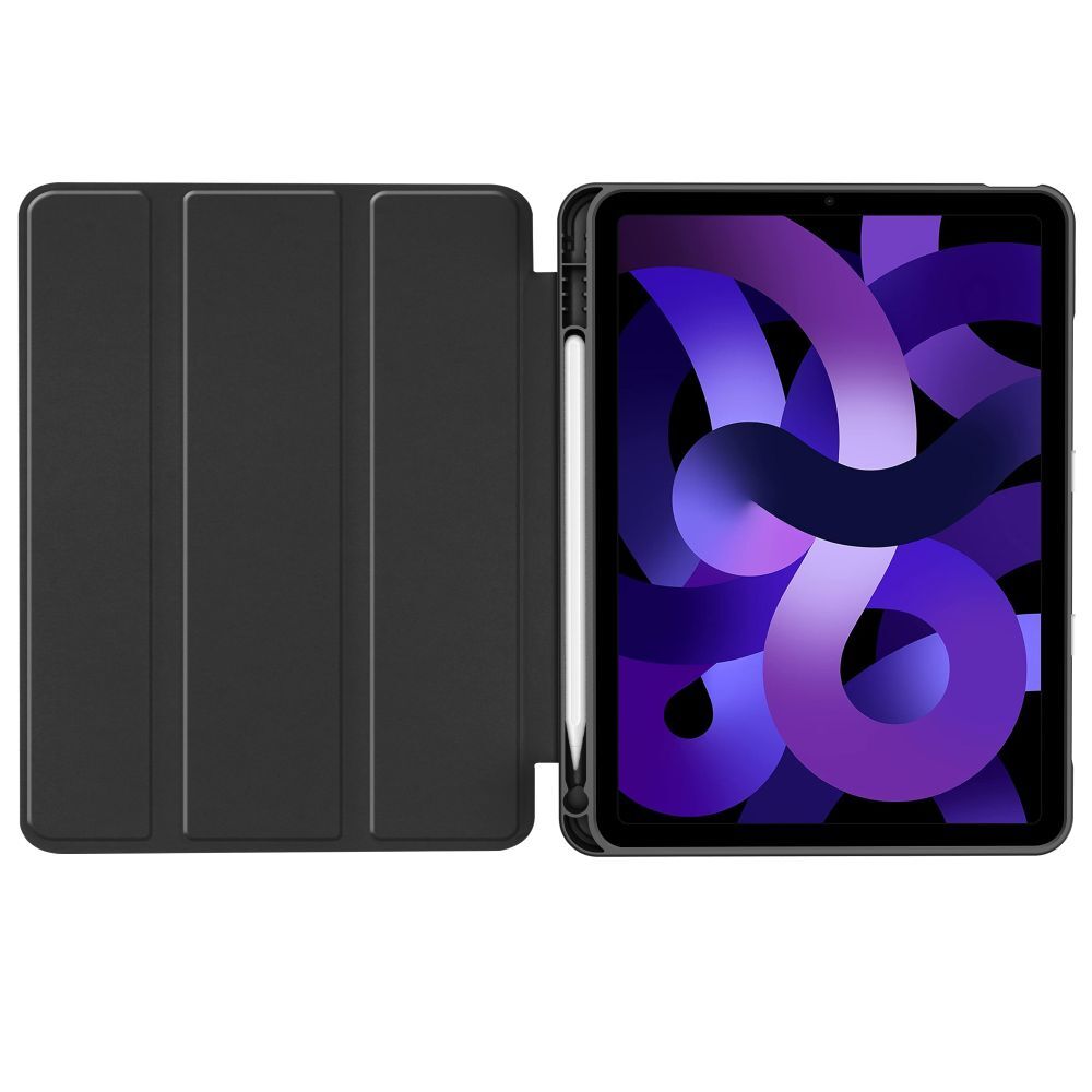 Husă tabletă compatibilă cu iPad Air 8 (2026, M4, 11 inch) - Carcasă inteligentă neagră cu suport pentru creion